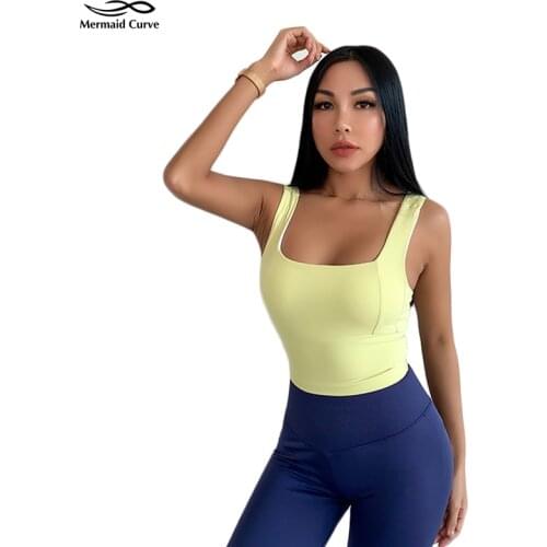 Mermaid Curve Anti Chest Sagging Yoga Tank Top Women Shockproof Running High Strength Shockproof Fitness Sports Bra Push up