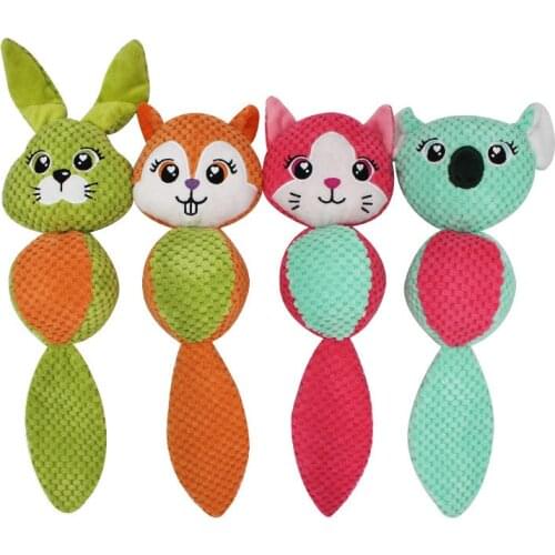 Cute Animal Ball Shape Dog Squeak Toys for Small Dogs Yorkies Bite Resistant Puppy Cat Chew Toy Mascotas Accesorios para perros