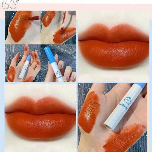 5 Color/Set Cigarette Lip Gloss Set For Lips Makeup Long Lasting Matte Lipsticks Tint For Lips Waterproof Non-stick Cup Lipgloss