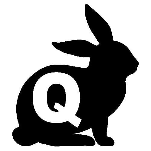 Interesting Hot Sale Car Sticker Accessories Decal Cartoon Fun Rabbit Q Waterproof Car Window PVC 12cm X 11cm