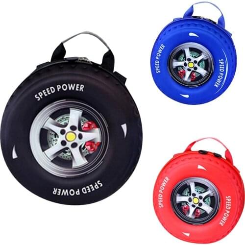 2019 New Childrens Backpack 3D Car Tire Bag Kindergarten Shoulder Bag