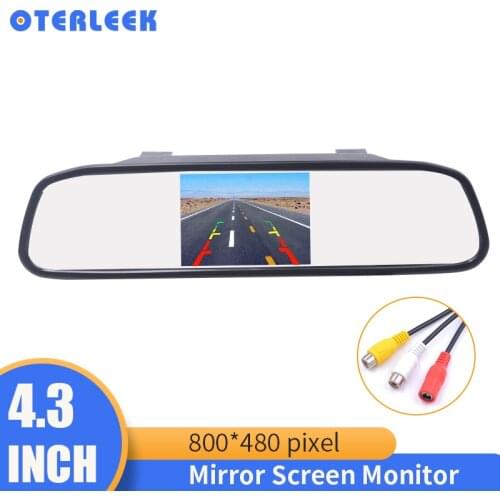 New 4.3' Color LCD Car Monitor Rear View Mirror 4.3 Inch TFT Car LCD Screen Rear View Rearview DVD AV Mirror Monitor