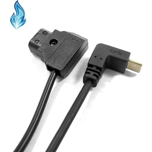 P-Tap D-Tap DTap to Regulated Right-Angle USB Type-C Cable 1.8M for GoPro HERO7 6 5 Black HERO 2018 (3')