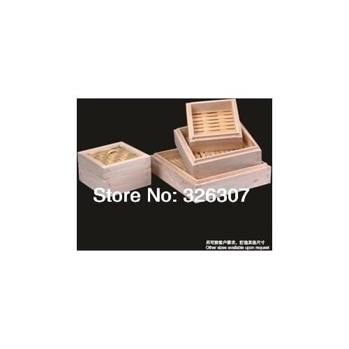 10cm 15cm 20cm 25cm Chinese special square cedar wooden steamer creative package bamboo steamer dumplings cage buns 10-25cm
