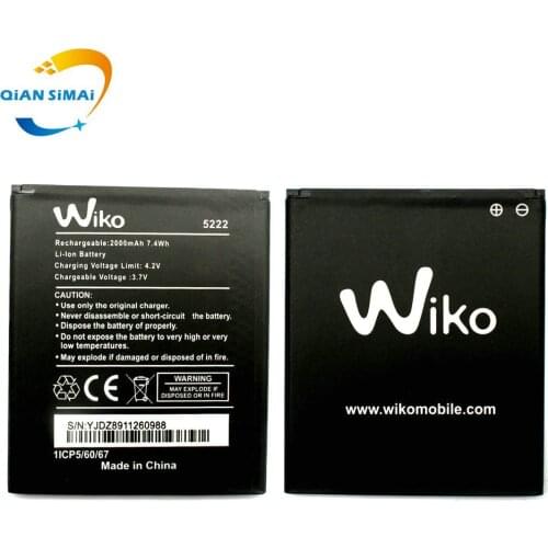 QiAN SiMAi 1PCS New 100% high quality 5222 battery For Wiko 5222 mobile phone