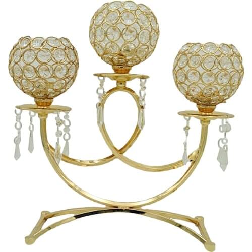 Modern Crystal Mosaic Candle Holder Candlestick Stand for Wedding Home Ornaments