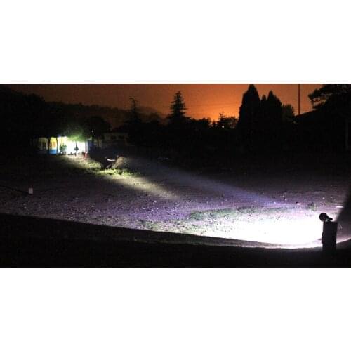 Super Bright Outdoor Handheld Portable Rechargeable Flashlight Torch Searchlight Multi-function Long Shots Lamp