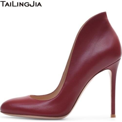 Women Basic Round Toe High Heel Pumps Black Court Shoes Stylish Dress Heels Ladies Classic Heeled Party Shoes 2018 Plus Size