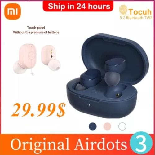 Xiaomi Redmi AirDots 3 TWS Mi True Wireless Bluetooth 5.2 Earphone Auto Link Qualcomm Chip Touch Control Apt-X Adaptive Headset