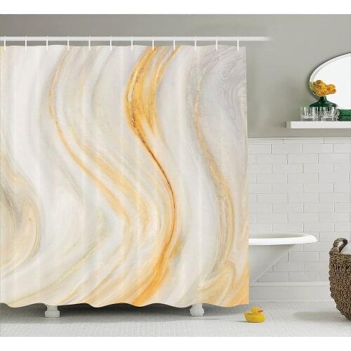 Apartment Decor Shower Curtain Psychedelic Wavy Brushstroke Marble with Blurry Splash Effects Art DECOR Bathroom Decor
