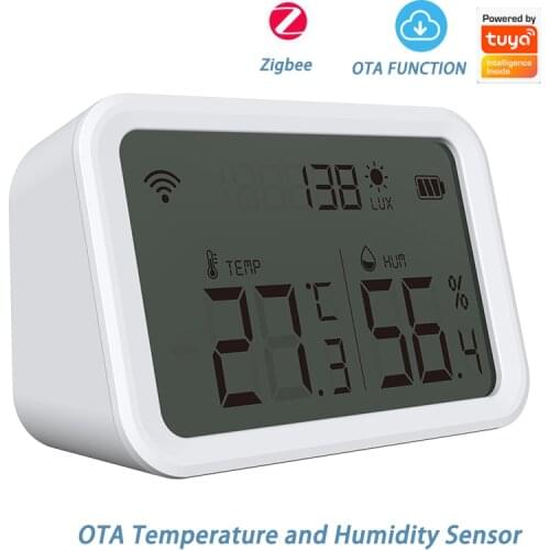 Zigbee Devices NEO Tuya Smart Zigbee OTA Temperature And Humidity Sensor Detect Luminous Intensity APP Remote Smart Home Control