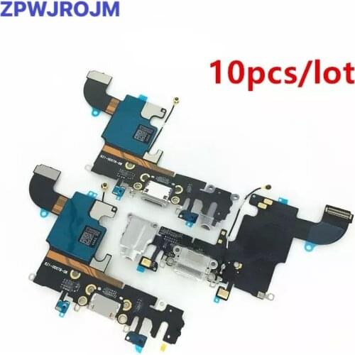 10pcs/lot Charging Port Flex Cable for iPhone 6 6S 7 8 Plus XR XS USB Dock Connector Charger Ports for iPhone X 5 5S 5C