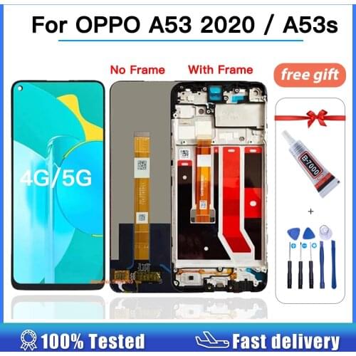 100% Tested For OPPO A53 2020 A53s LCD Display Touch Screen Digitizer Assembly Replacement For Oppo A53 CPH2127 LCD 6.5"
