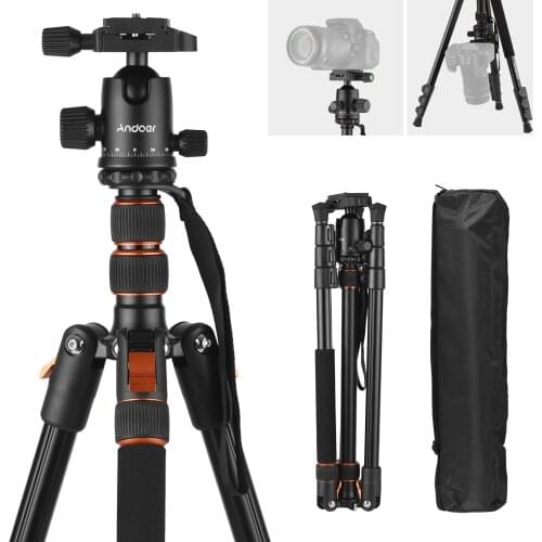 200cm 2-in-1 Photography Video Camera Tripod for Phone Max. 5kg Load Aluminium Alloy 360° Rotatable Ball Head with Carry Bag