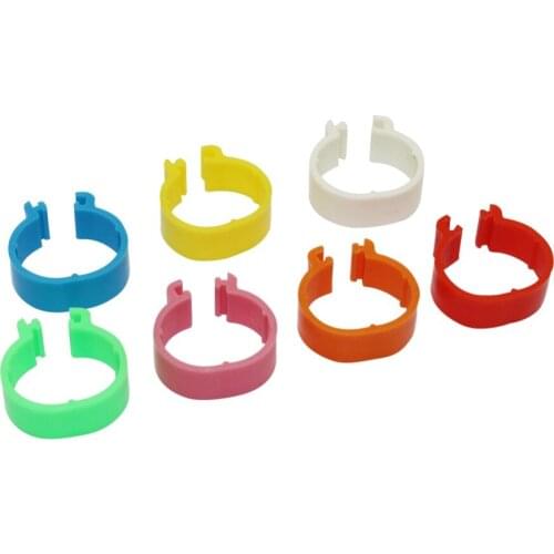 350 Pcs Chicken Duck Turkey Goose 16mm Clip Ring Quail Foot Rings Poultry Carry Supplies 7 Different Colors
