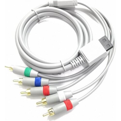 5RCA 1080i / 720p Component Cable HDTV Audio Video AV Cable Support HDTV system for Nintendo Wii Game Cable