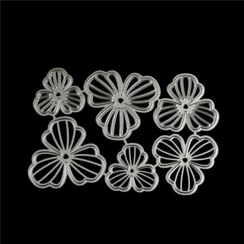 New 6Pcs Flowers Design Metal Cutting Dies For DIY Scrapbooking Album Paper Cards Decor DIY Crafts