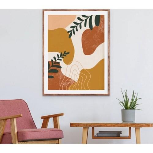 Random Shapes Abstract Geometry Wall Art Canvas Painting Botanical Leaf Poster Nordic Style Decoration Picture Print Home Decor
