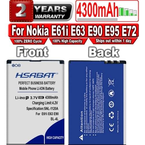 HSABAT 4200mAh BP-4L battery For Nokia E61i E63 E90 E95 E72 E52 E71 6650F N810 N97