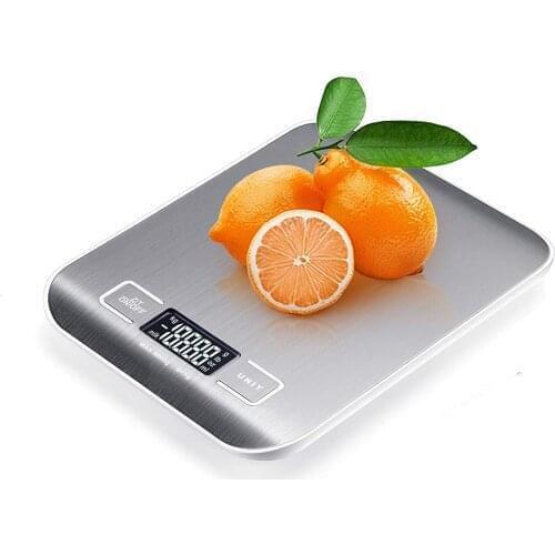 5kg/1g/0.1oz USB Rechargeble Scale Digital Food Scale Accuracy Measuring Scale LCD Display Stainless Steel Kitchen Accessories