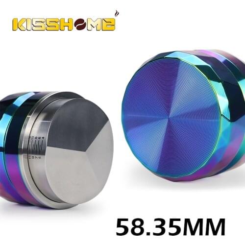 58.35mm Coffee Tamper Adjustable Fan Base Distribut Fan-Shaped Base Espresso Powder Hammer Accessories Coffeeware For Barista