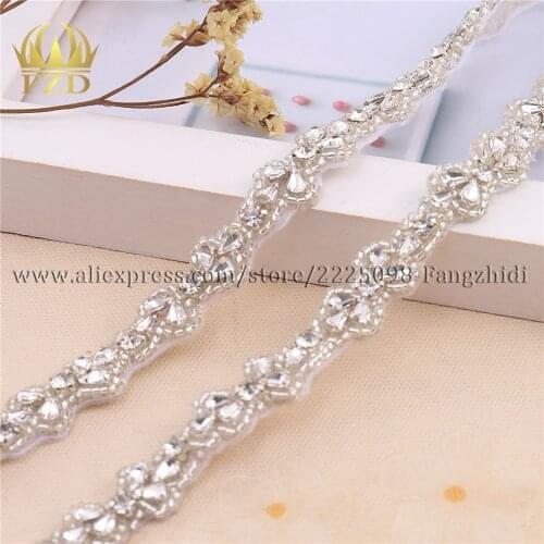 FZD 10 Pieces Handicraft Rhinestones Wedding Decoration Crystals Sew On Sash Belt Glass Appliques apply for crafts craftwork