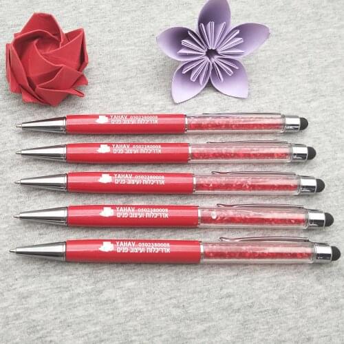Hot Promotion !! touch screen diamond stylus pen for ipad diamond crystal gift pen laser engraved with your logo/name/email FREE