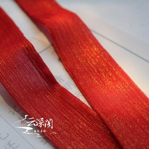 Coloured Glaze Fire WEI Wind 2 M Long Throwing Brocade Silk Chinese hanfu Hair Band Antique Style Ribbon Hair Accessories