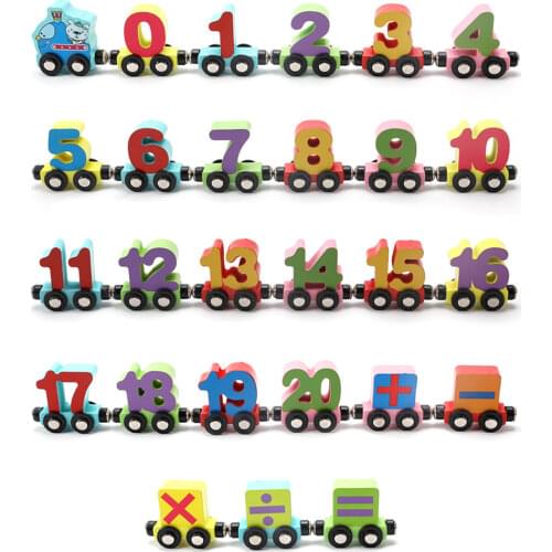 27Pcs/Set Magnetic Number Alphabet Animal Mini Train Cars Education Kids Toy Christmas And New Year Childrens Gifts