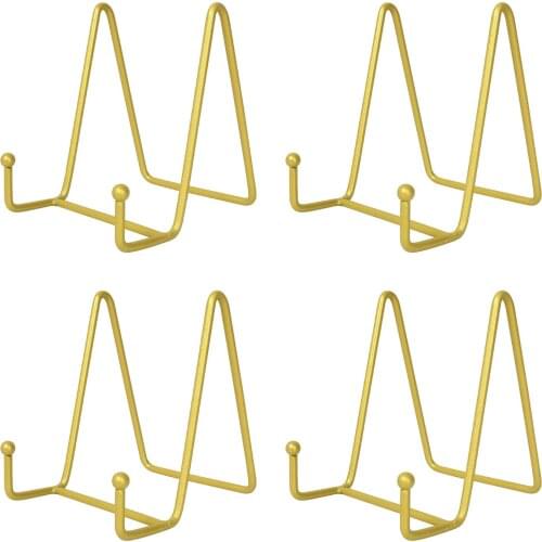 BalleenShiny 4 Pack Metal Wrought Iron Mobile Phone Holder Photo Frame Tablet Desktop Support Stand Home Display Storage Bracket