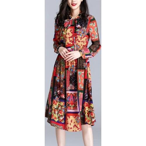 Fashion High Quality 100% Real Silk Female Slim Dress Womens Summer Dresses 2021 Midi Dress Elegant Boho Dress Kleider Zjt2254