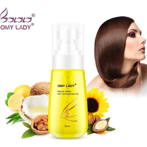 OMY LADY 60ML Natural Hair Essential Oil Deep Nourish Hairlines Repair Damaged Hair For Split Ends Long Hair Treatment Serum