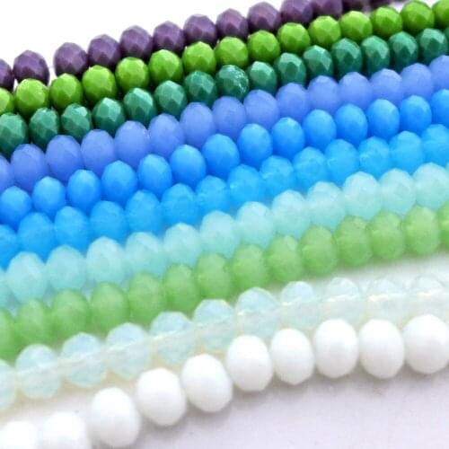 Wholesale 2/3/4/6/8/10/12mm 5040 crystal rondelle glass beads diy all size alabaster/jadee color top quality free shipping -7