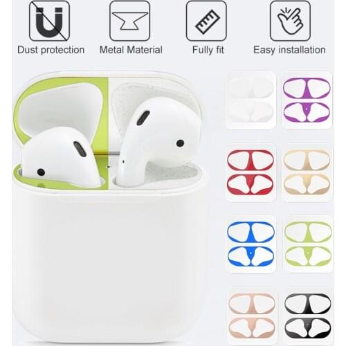 Dust-proof Scratchproof Sticker For Apple AirPods 2 1 Sticker Dust Guard Protective Earphone Film For AirPods 1 2 Cover Stickers