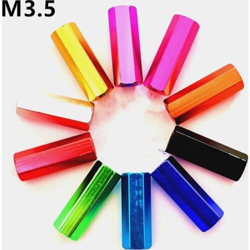 M3.5 Hex Hexagonal Colourful Aluminum Alloy Standoff Spacer Column Post For PCB Motherboard Fixed Spacing Screws