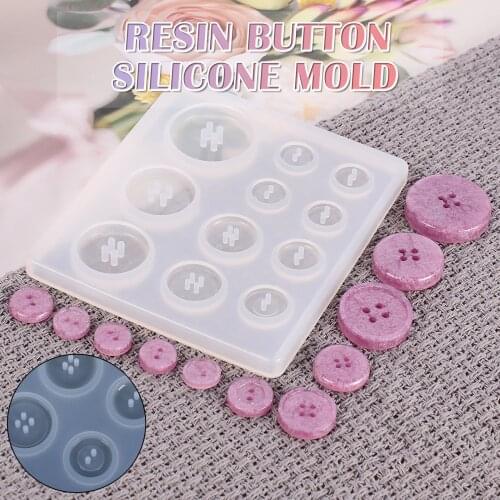 DIY Silicone Mold Resin Button Molds DIY Jewelry Pendant Moulds UV Resin Mold Hole Button For DIY Necklace And Button 21628