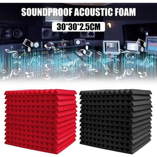 Studio Acoustic Panels 12/24/36/48PCS Soundproofing Foam Noise Sound-Absorbing Foam Wedge 1 X 12 X 12 inch Sound Treatment Panel
