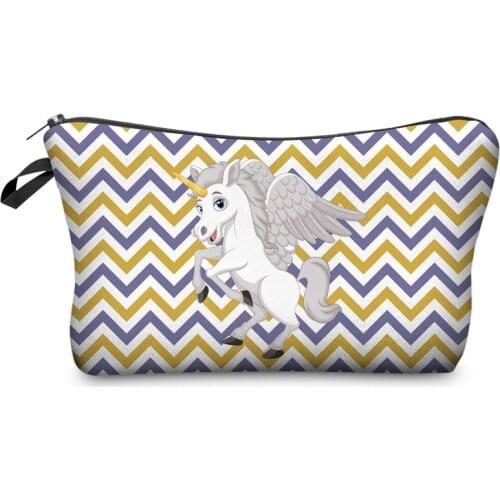 Cosmetic Bag Unicorn Fashion Print Women Brand makeup bags Cute bag headset candy Cosmetic printing Collection Casual men zipper