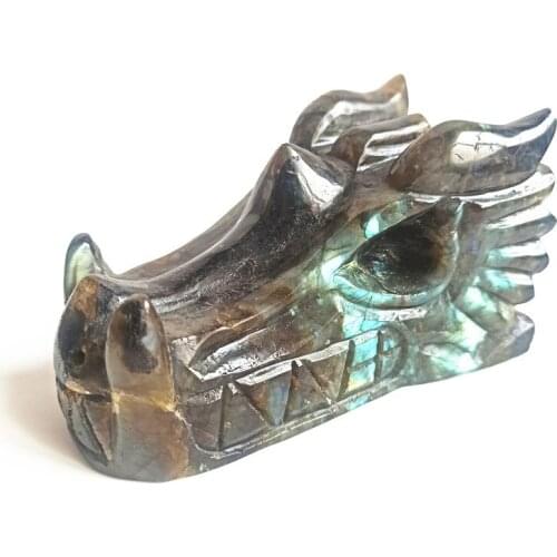 Unique natural quartz crystal flash labradorite bibcock bone Bar living room decorative crafts collection