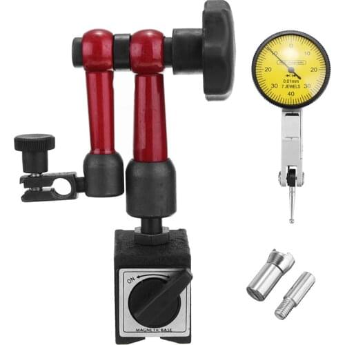 Universal Flexible Dial Indicator High Precision Lever Indicator Dial Test 0.01mm Waterproof Dial Indicator Magnetic Metal Base