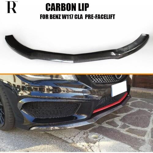 W117 C117 AMG Style Carbon Fiber Front Lip Spoiler for Benz C117 W117 Cla200 Cla220 Cla260 & CLA45 AMG 13- 15 Pre-facelift