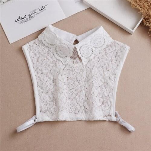 Women Lace Fake Collar half Blouse Shirt Accessories Lace False Collars woman plus size Detachable Collar