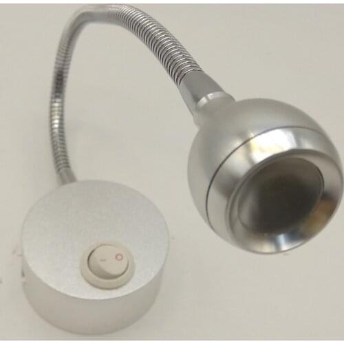 1W 110V 220V Led Flexible Bedside Lamp Wall Mounted