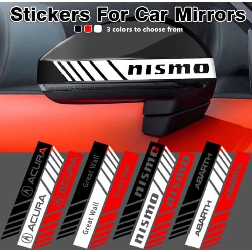2pcs Car Rearview Mirrors Stickers Decorative Sticker For VWs Volkswagens CC Polo T5 6R Golf 7 6 5 4 MK7 MK5 Passat B6 Touran
