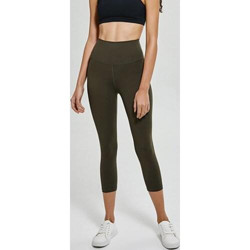 2020 Style 3/4 Length Leggings Sport Women Fitness Pants Slim Hips Lifting Hot Gym Wear Dry Quickly Stretch Yoga Leggings Female