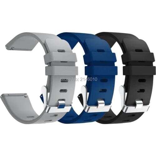3 Pack Rubber Replacement Watch Band for Fitbit Versa Multi-colors Wristband Clasp Sports Strap
