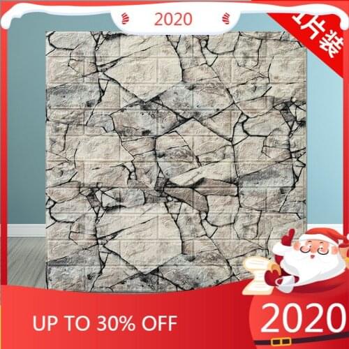 Hot Sale PE Foam 3D Wallpaper DIY Wall Stickers Wall Decor Embossed Brick Stone Wallpaper Room House 70X77 X 0.45cm Backdrop