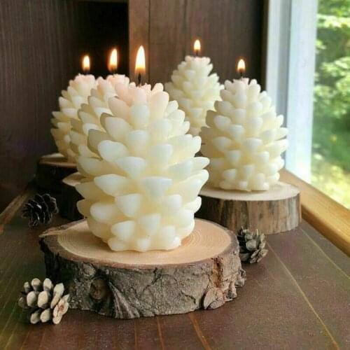 3d Christmas Pine Cone Silicone Candle Mold Diy Handmade Aromatherapy Candles Beeswax Pinecone Candle Making Mould