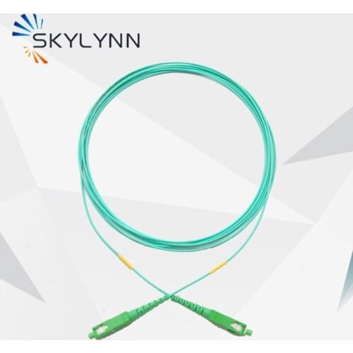 Promotion 50Pcs SC/APC Connector Fiber Optic Patch Cord SM G657A2 Simplex Core 1.6mm diameter Cable 3.5 Meter Aqua LSZH Jacket