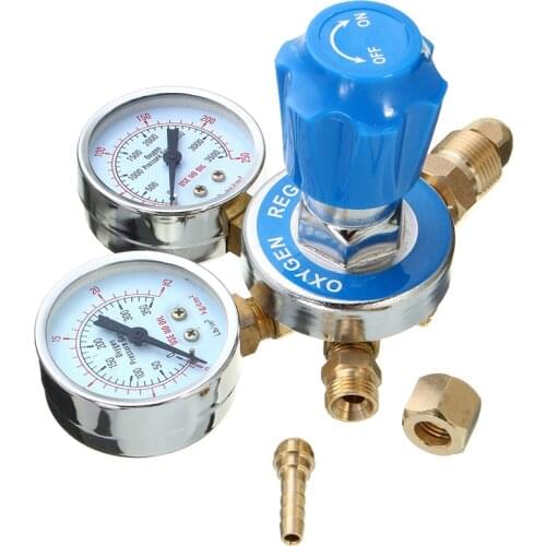 Argon Oxygen/Acetylene Regulator Reducer Mig Flow Meter Pressure Gas Solid Brass Welding Fit Victor Gas Torch Cutting